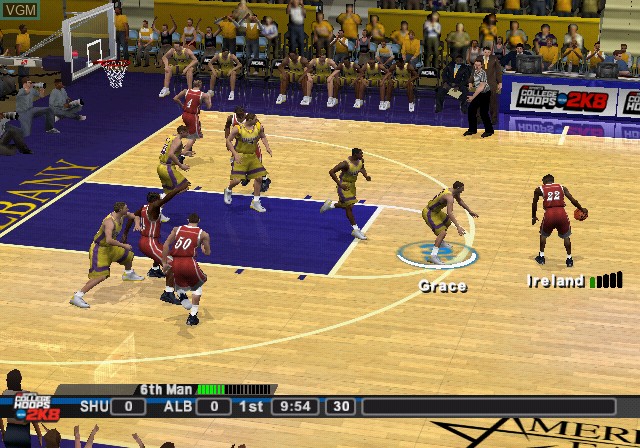 Image in-game du jeu College Hoops 2K8 sur Sony Playstation 2