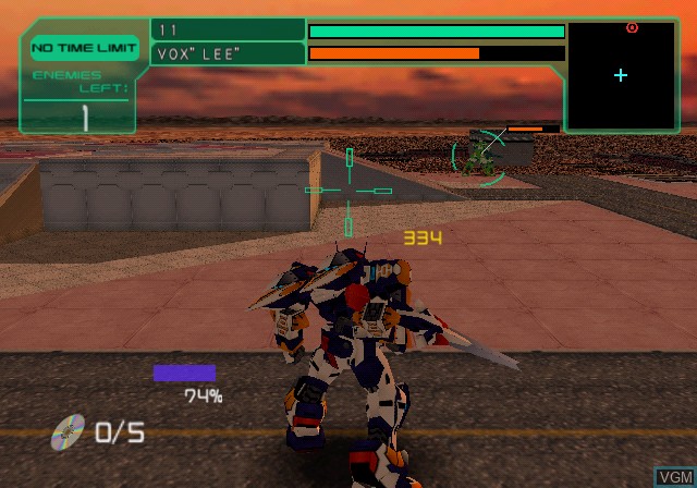 Image in-game du jeu Cyber Troopers Virtual-On Marz sur Sony Playstation 2