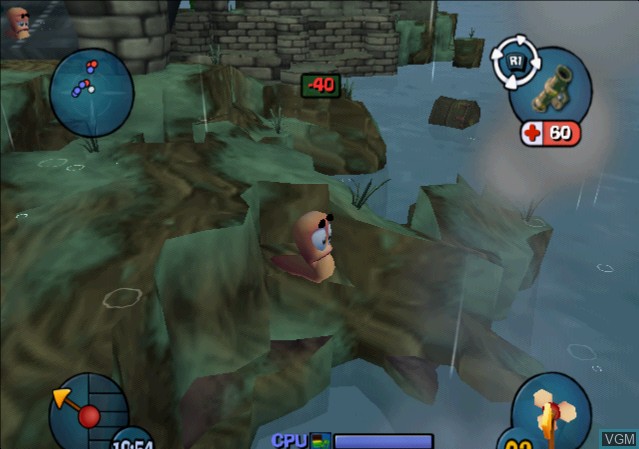 Image in-game du jeu Worms 3D sur Sony Playstation 2
