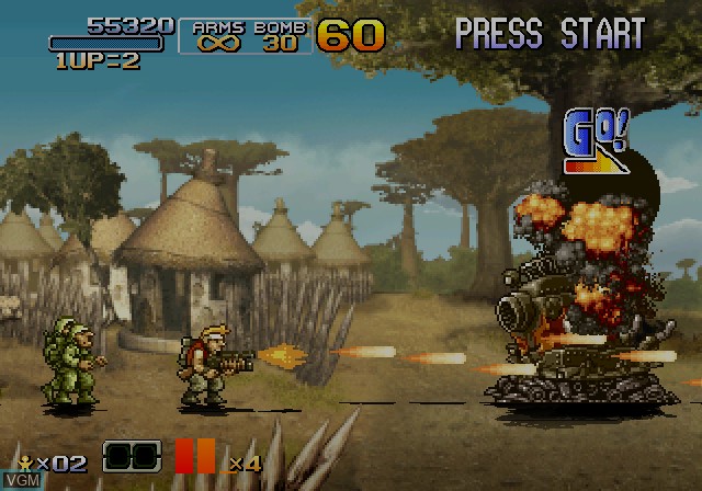 Image in-game du jeu Metal Slug 6 sur Sony Playstation 2