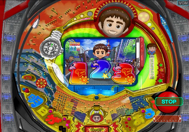 Image in-game du jeu Hisshou Pachinko*Pachi-Slot Kouryoku Series Vol. 4 - CR Ashita Gaarusa Yoshimoto World sur Sony Playstation 2