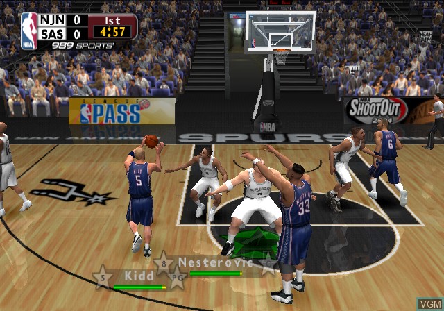 Image in-game du jeu NBA ShootOut 2004 sur Sony Playstation 2