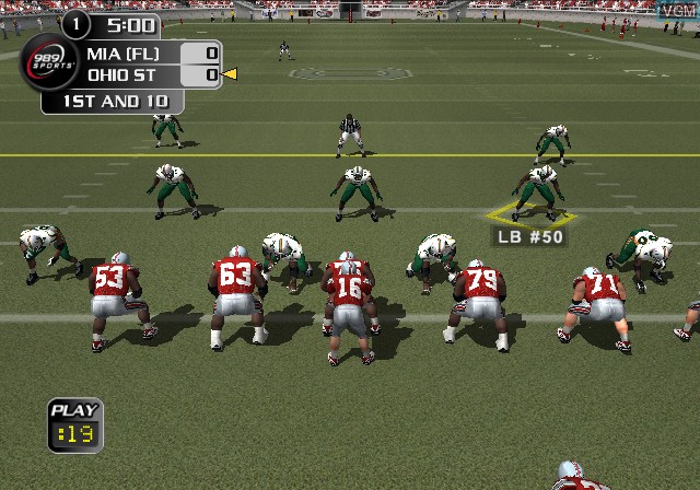 Image in-game du jeu NCAA GameBreaker 2004 sur Sony Playstation 2