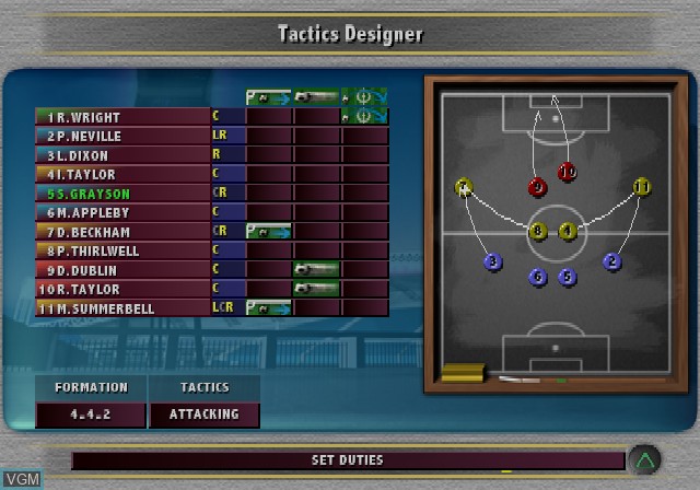 Image in-game du jeu Sven-Goran Eriksson's World Cup Manager sur Sony Playstation 2