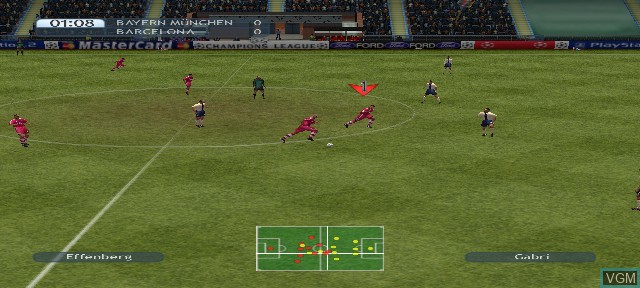 Image in-game du jeu UEFA Champions League Season 2001/2002 sur Sony Playstation 2