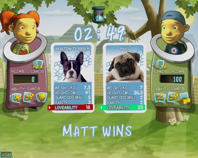 Image in-game du jeu Top Trumps - Dogs & Dinosaurs sur Sony Playstation 2