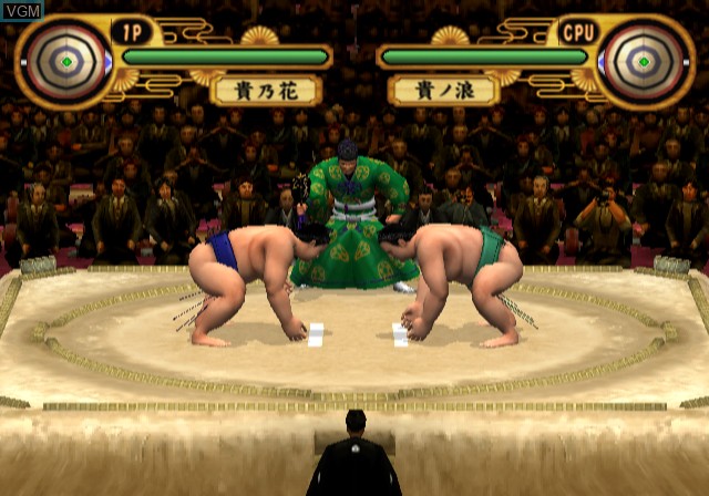 Image in-game du jeu Nihon Sumou Kyoukai Kounin - Nihon Oozumou - Kakutou-hen sur Sony Playstation 2