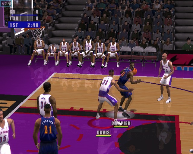 Image in-game du jeu NBA Live 2001 sur Sony Playstation 2