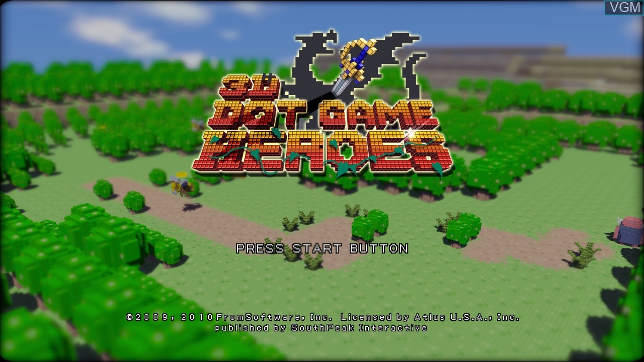 Image de l'ecran titre du jeu 3D Dot Game Heroes sur Sony Playstation 3