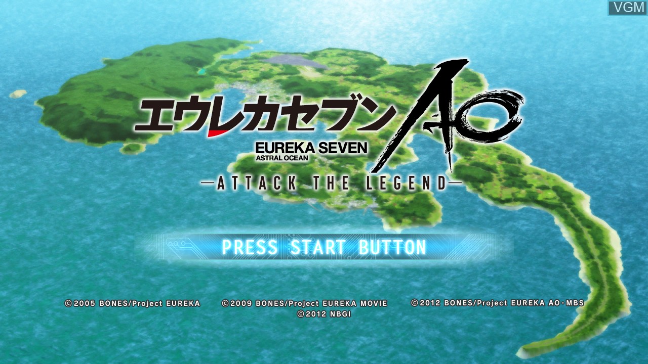Image de l'ecran titre du jeu Eureka Seven AO - Jungfrau no Hanabanatachi sur Sony Playstation 3