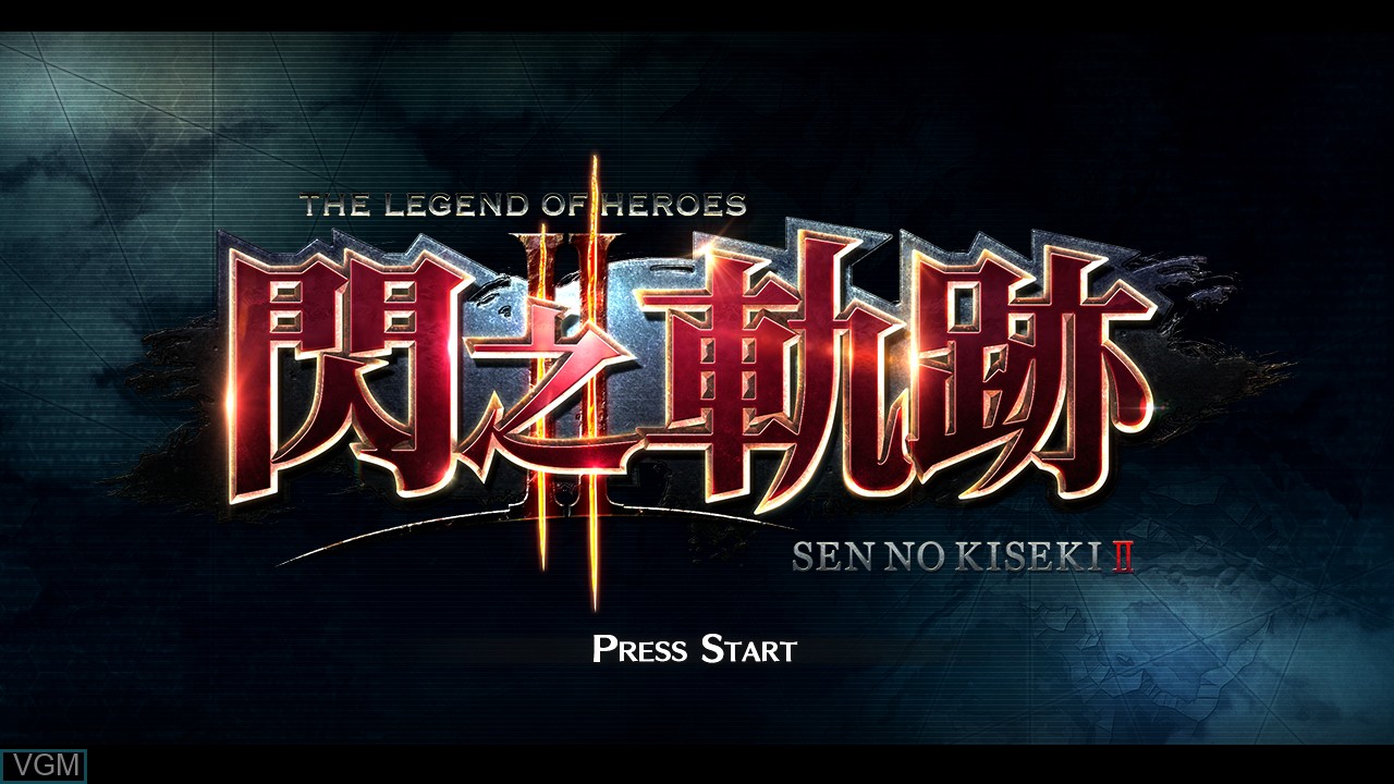 Image de l'ecran titre du jeu Eiyuu Densetsu - Sen no Kiseki II sur Sony Playstation 3