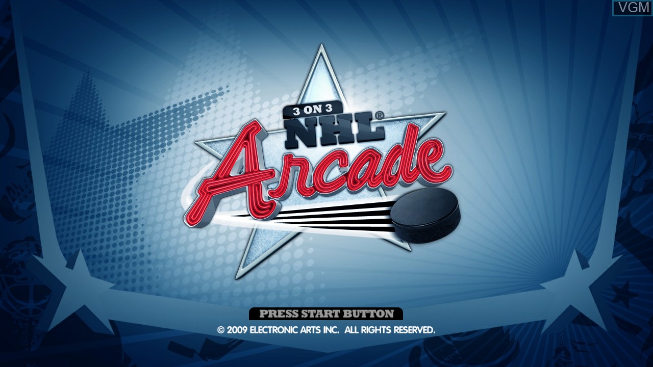 Image de l'ecran titre du jeu 3 on 3 NHL Arcade sur Sony Playstation 3