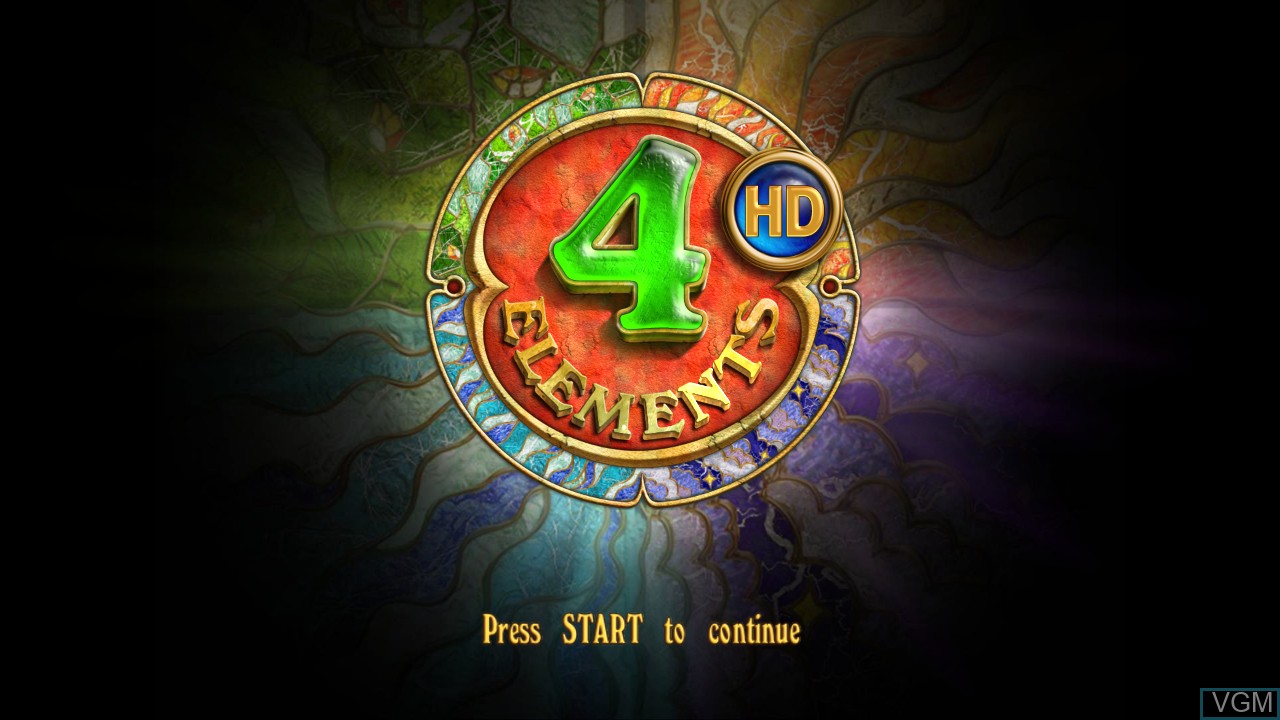 Image de l'ecran titre du jeu 4 Elements HD sur Sony Playstation 3