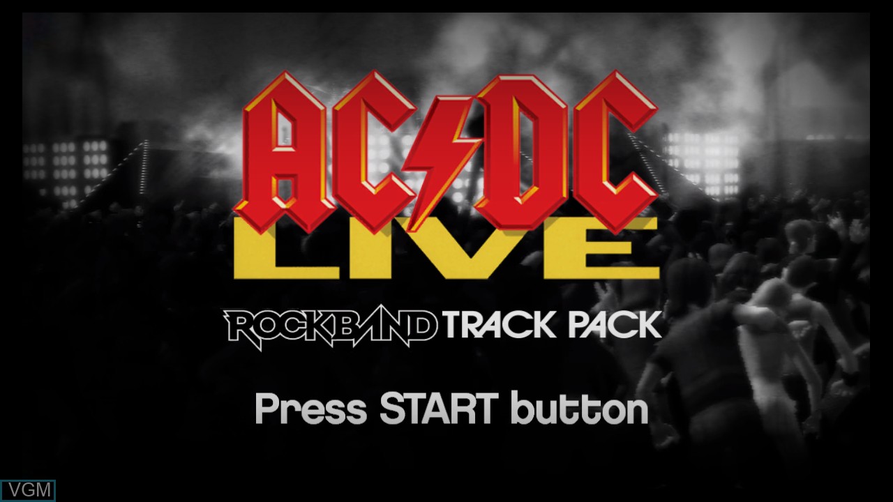 Image de l'ecran titre du jeu AC/DC Live - Rock Band Track Pack sur Sony Playstation 3