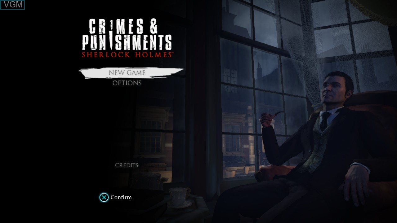 Image du menu du jeu Sherlock Holmes - Crimes & Punishments sur Sony Playstation 3