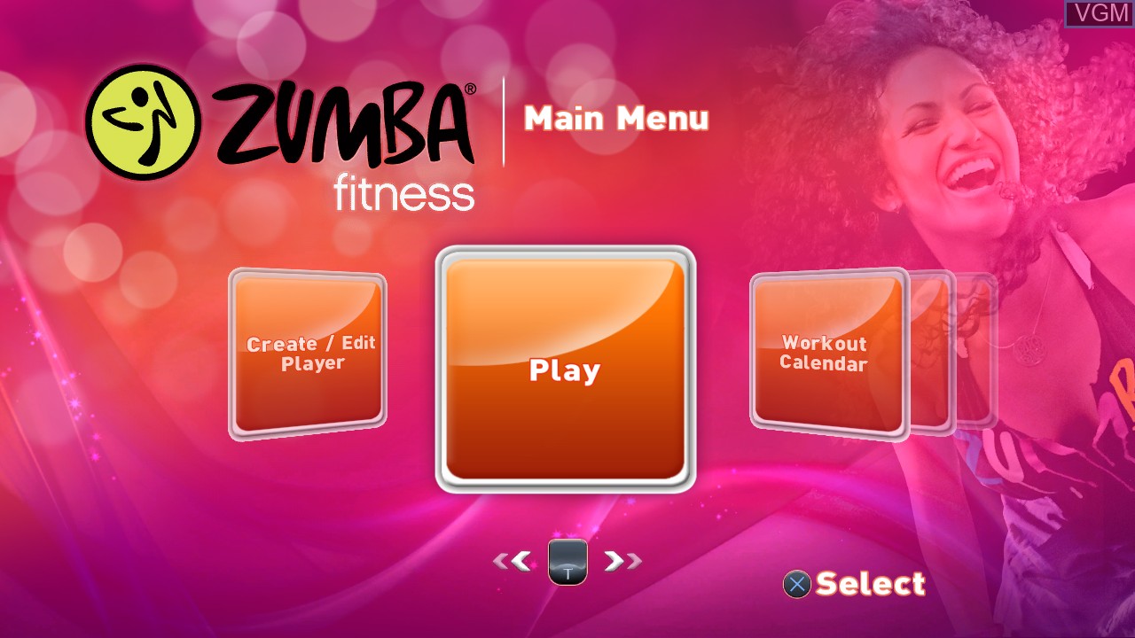 Image du menu du jeu Zumba Fitness - Join the Party sur Sony Playstation 3