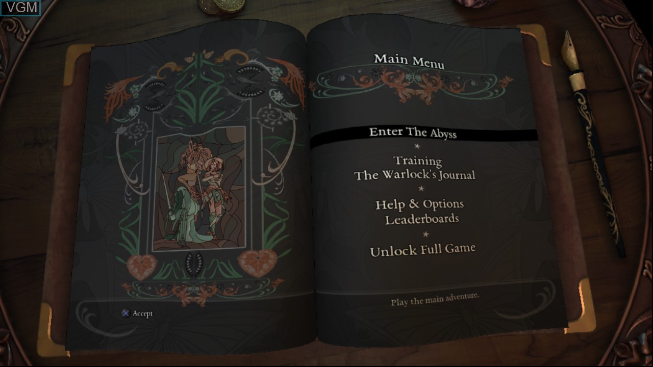 Image du menu du jeu Abyss Odyssey sur Sony Playstation 3