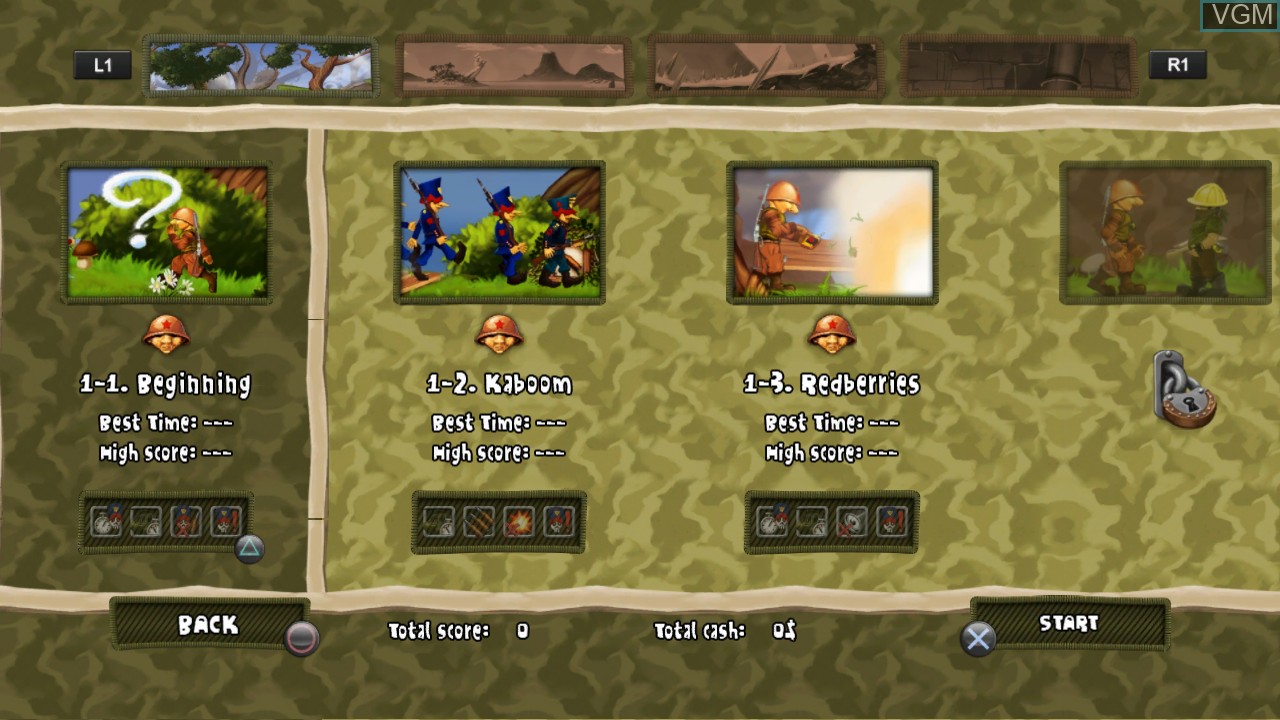 Image du menu du jeu A-Men sur Sony Playstation 3