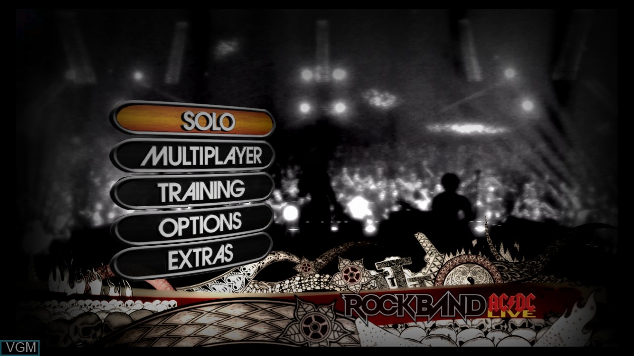 Image du menu du jeu AC/DC Live - Rock Band Track Pack sur Sony Playstation 3