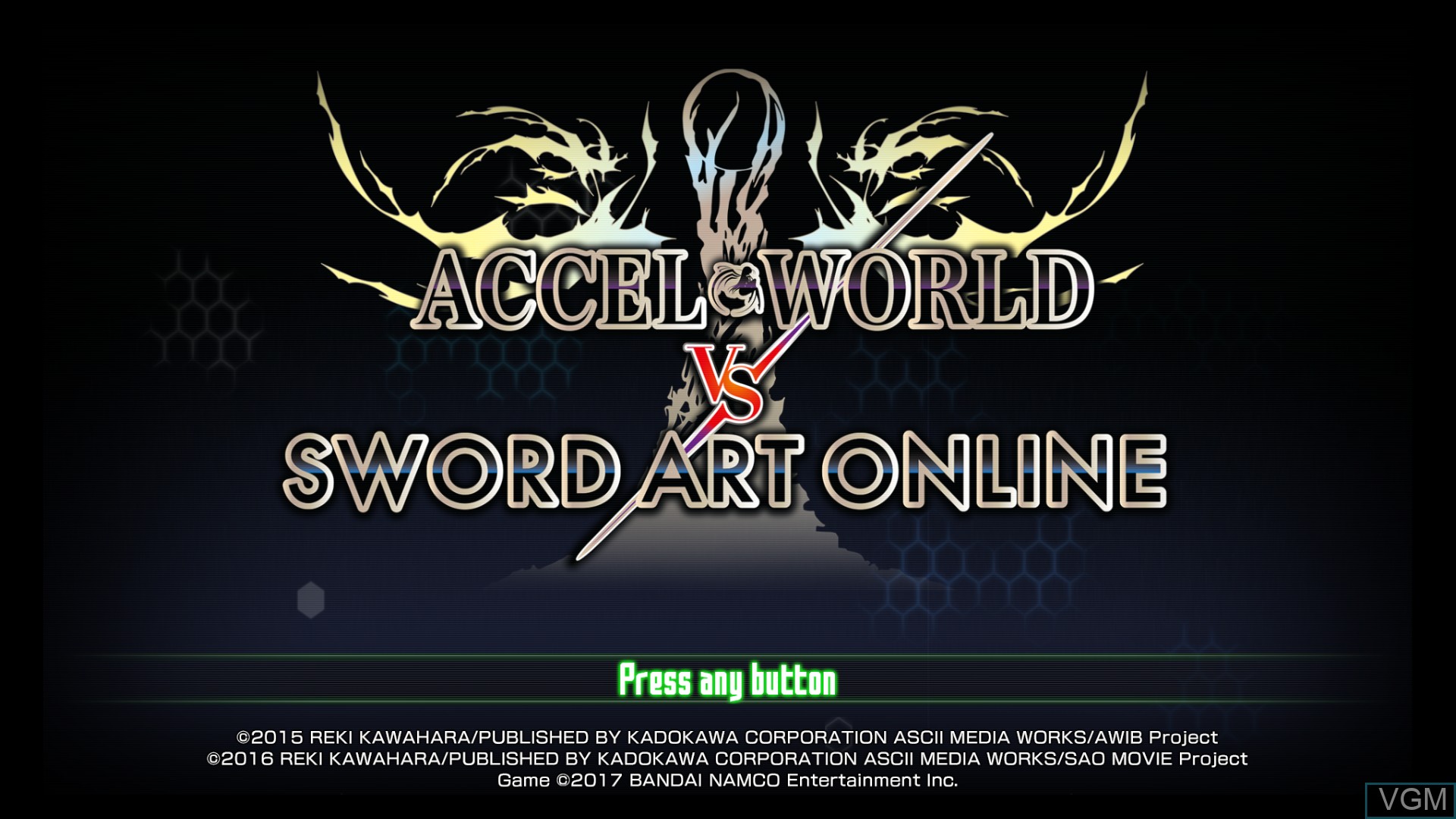 Image de l'ecran titre du jeu Accel World vs. Sword Art Online sur Sony Playstation 4
