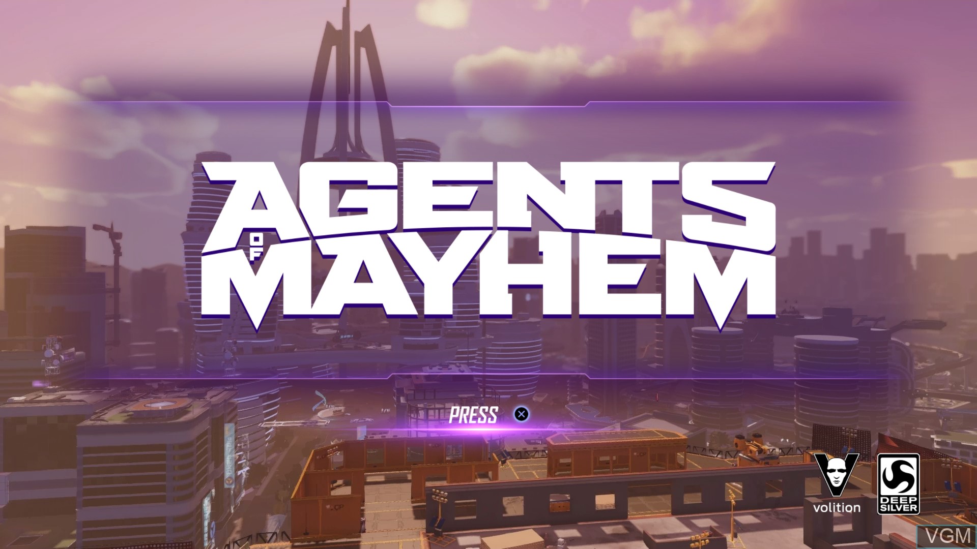 Image de l'ecran titre du jeu Agents of Mayhem sur Sony Playstation 4