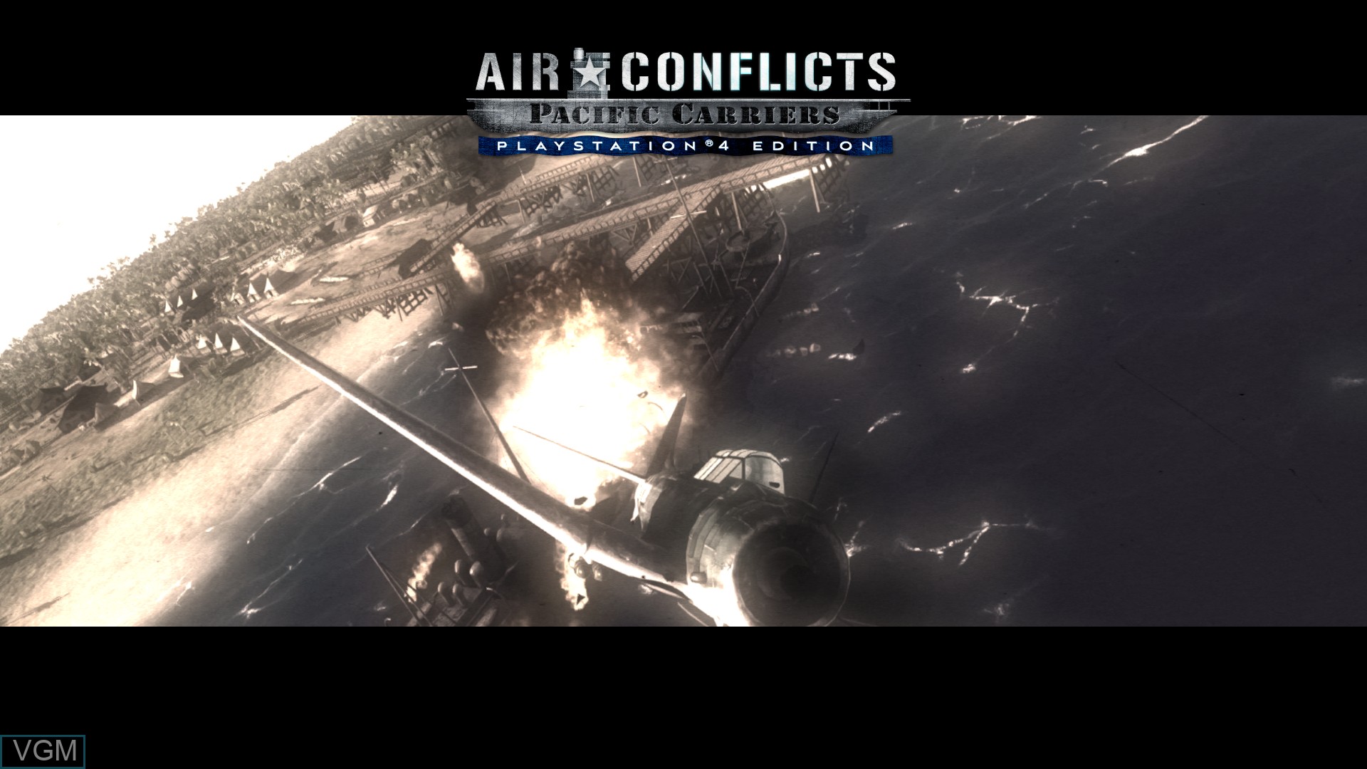 Image de l'ecran titre du jeu Air Conflicts - Pacific Carriers sur Sony Playstation 4