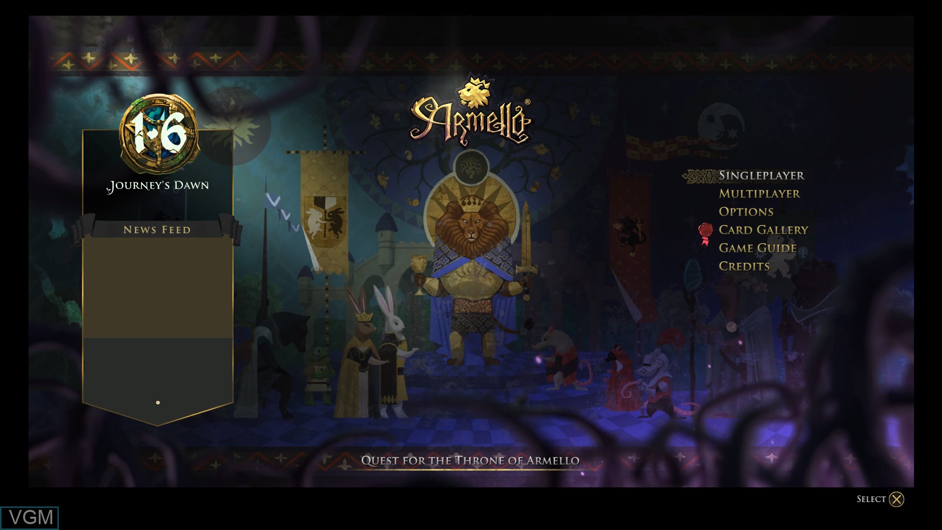 Image de l'ecran titre du jeu Armello sur Sony Playstation 4