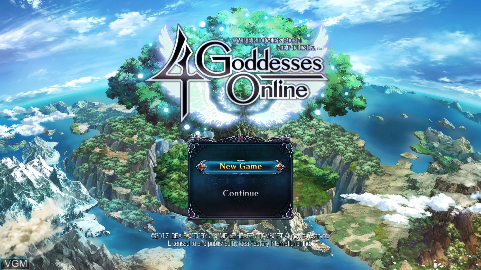 Image de l'ecran titre du jeu Cyberdimension Neptunia - 4 Goddesses Online sur Sony Playstation 4