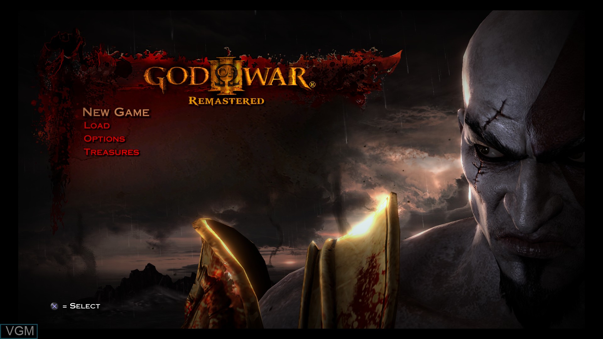 Image de l'ecran titre du jeu God of War III Remastered sur Sony Playstation 4