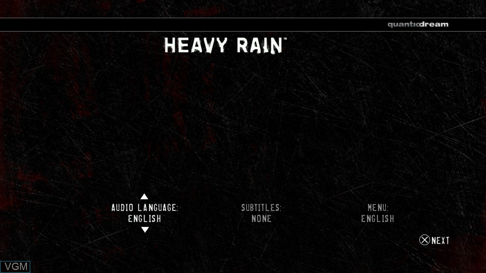 Image de l'ecran titre du jeu Heavy Rain sur Sony Playstation 4