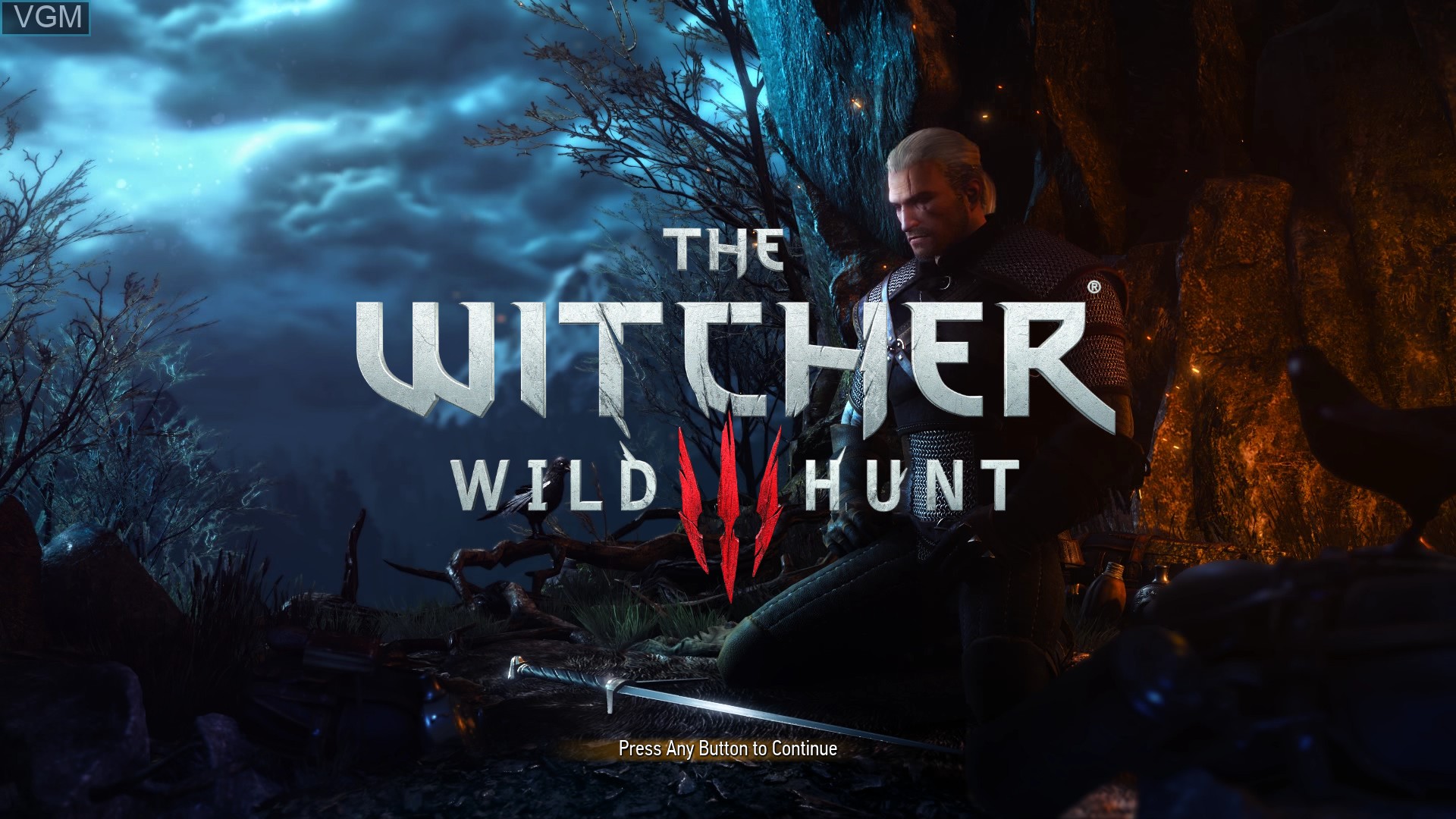 Image de l'ecran titre du jeu Witcher 3, The ? Wild Hunt sur Sony Playstation 4