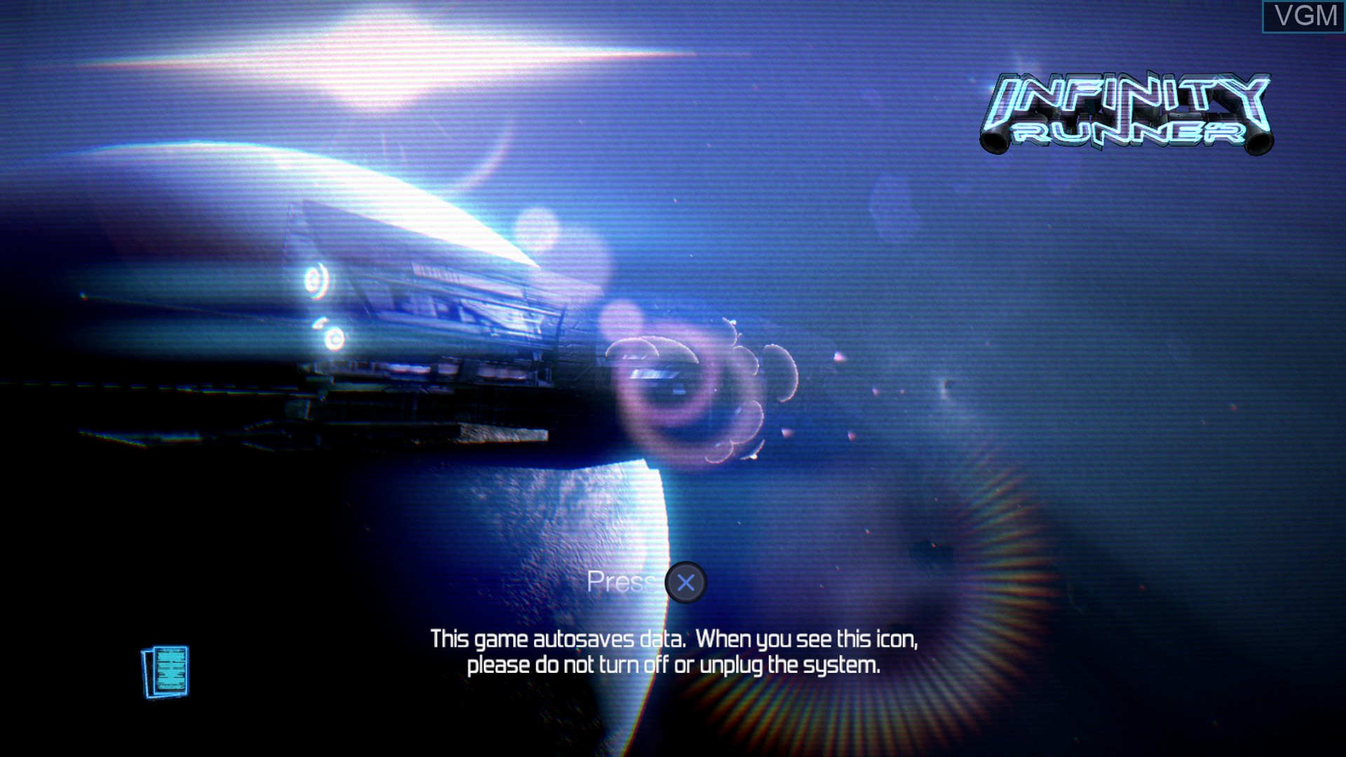 Image de l'ecran titre du jeu Infinity Runner sur Sony Playstation 4