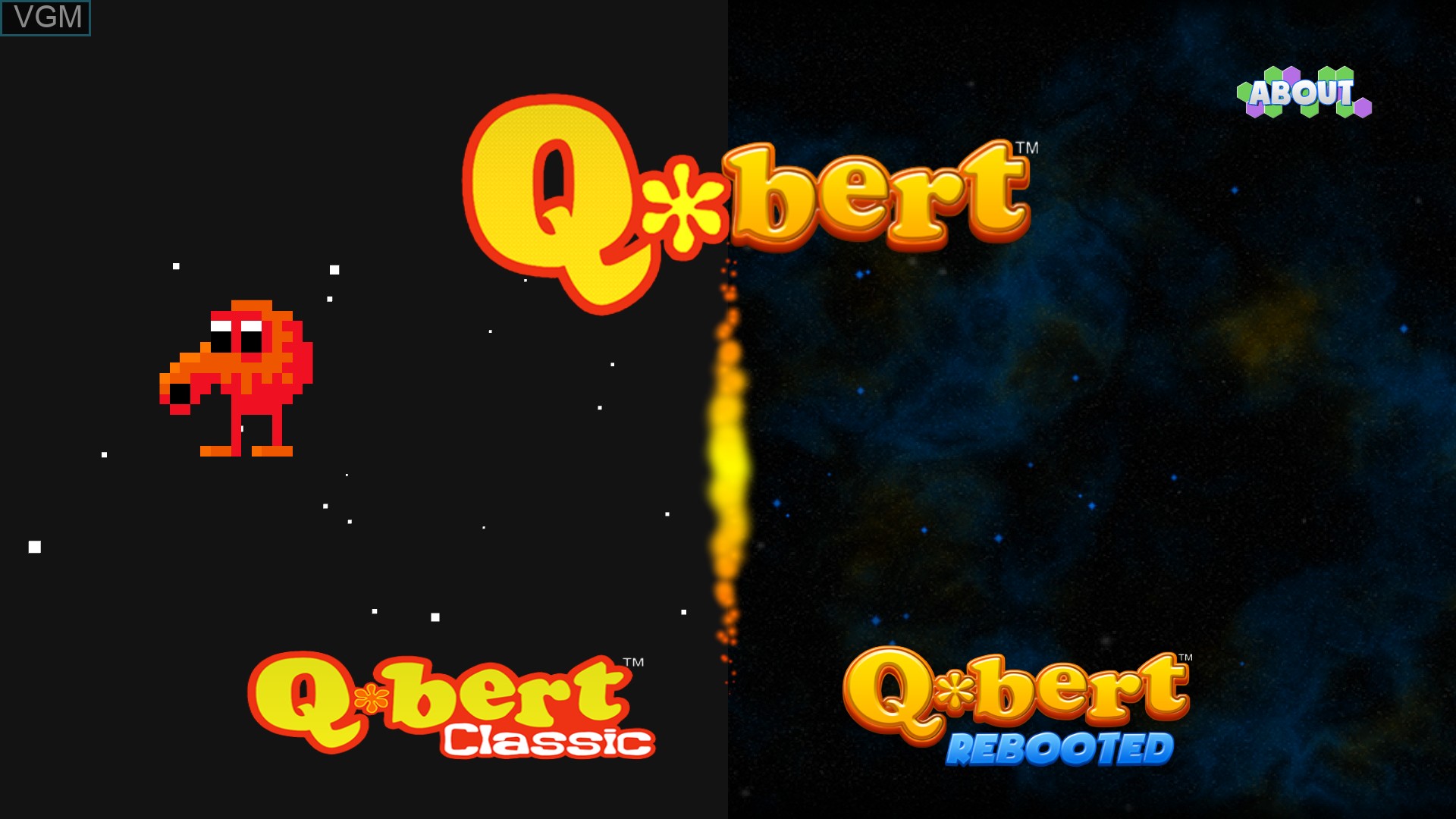 Image de l'ecran titre du jeu Q*bert - Rebooted sur Sony Playstation 4