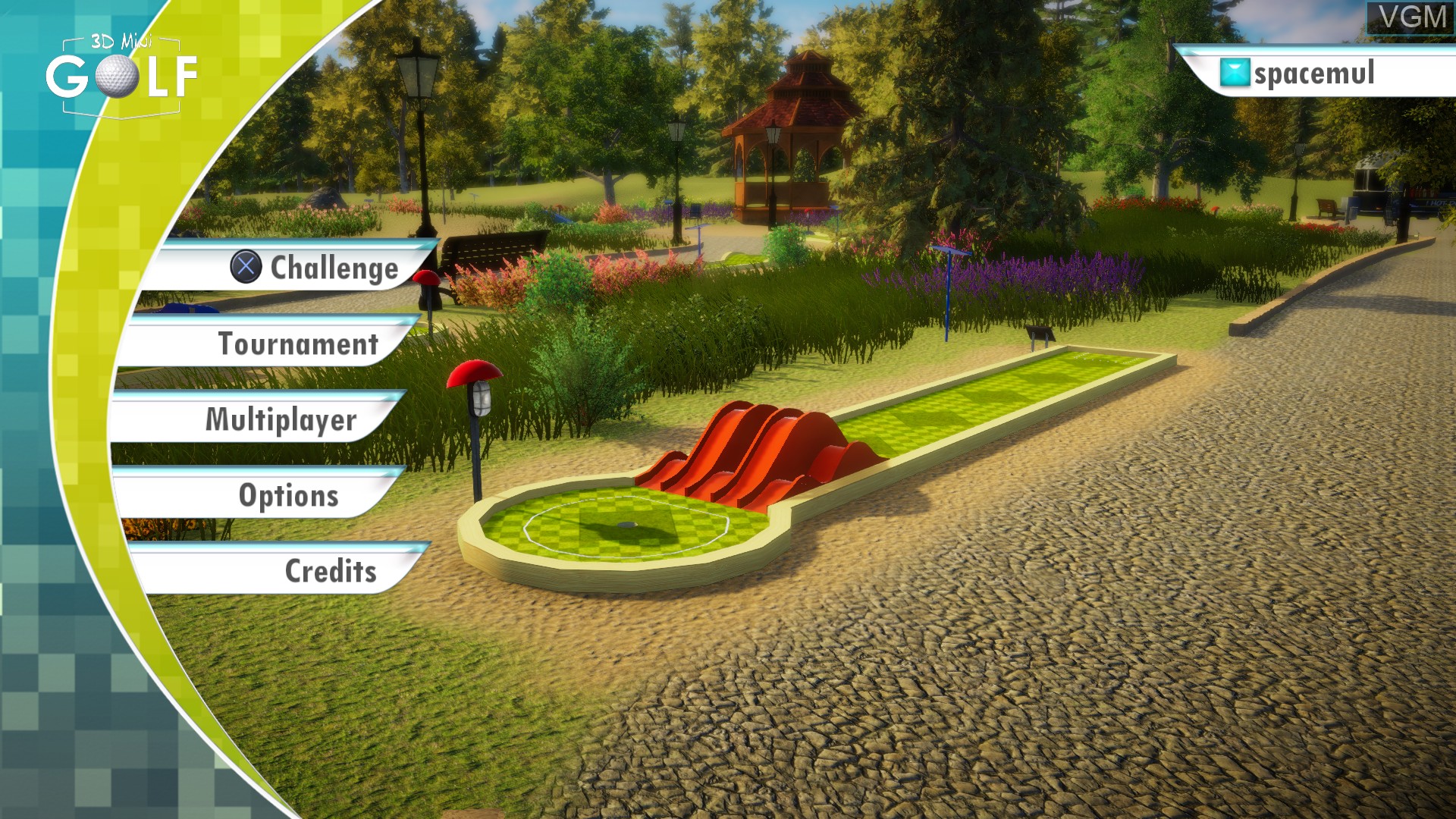 Image du menu du jeu 3D MiniGolf sur Sony Playstation 4