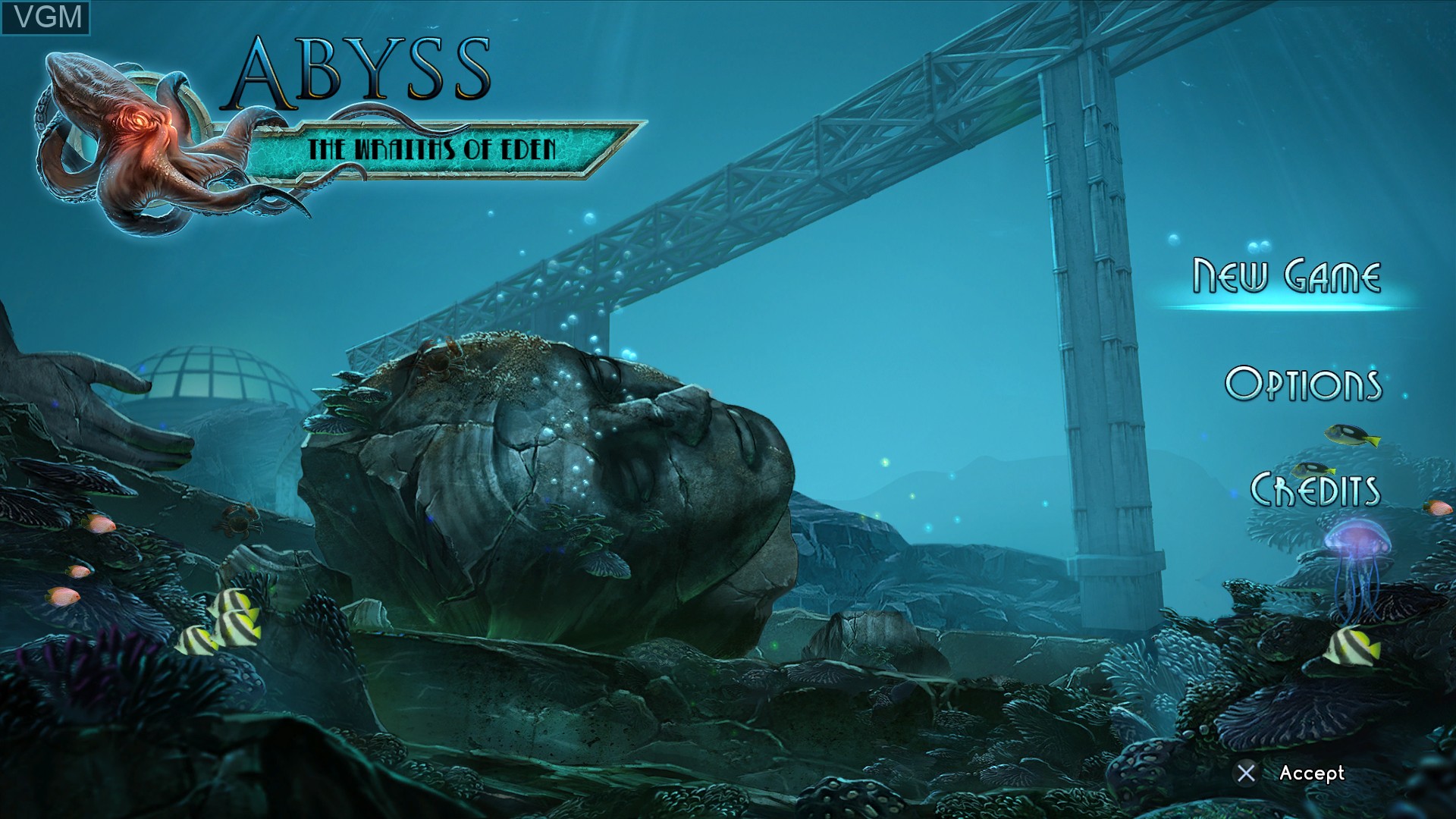 Image du menu du jeu Abyss - The Wraiths of Eden sur Sony Playstation 4