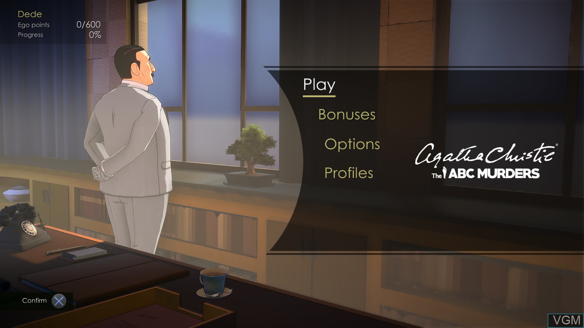 Image du menu du jeu Agatha Christie - The ABC Murders sur Sony Playstation 4