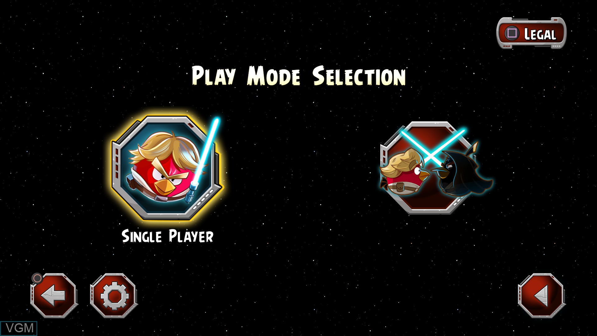 Image du menu du jeu Angry Birds Star Wars sur Sony Playstation 4