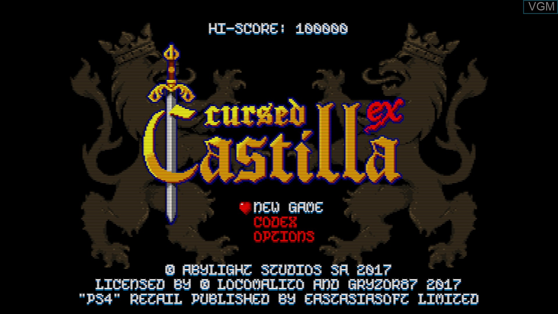 Image du menu du jeu Maldita Castilla EX - Cursed Castilla sur Sony Playstation 4