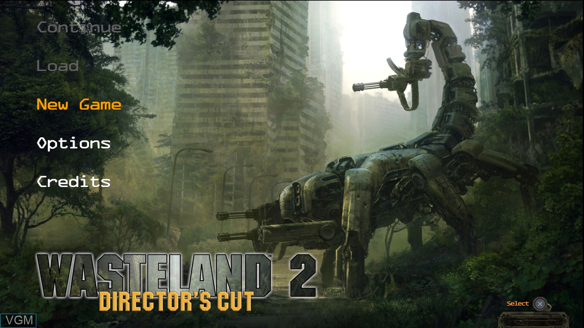 Image du menu du jeu Wasteland 2 - Director's Cut sur Sony Playstation 4