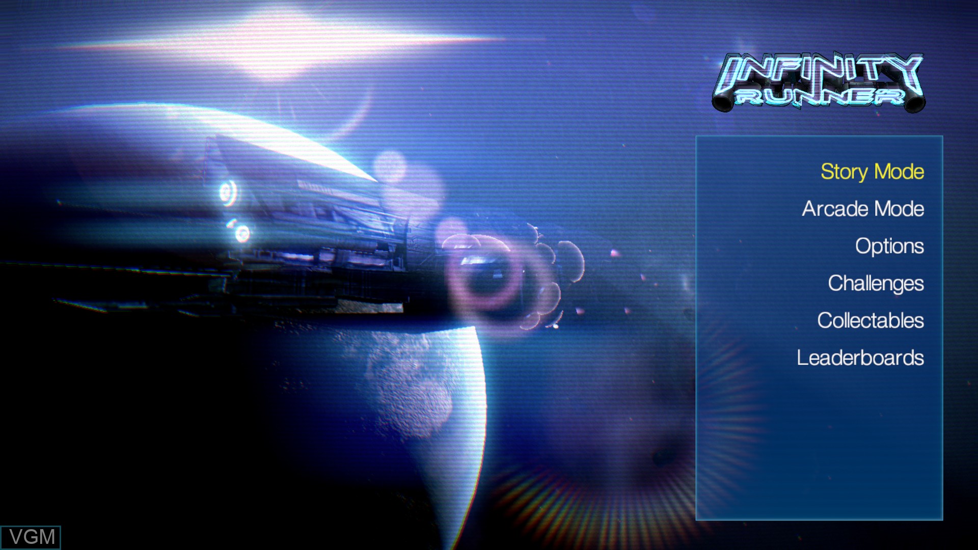 Image du menu du jeu Infinity Runner sur Sony Playstation 4