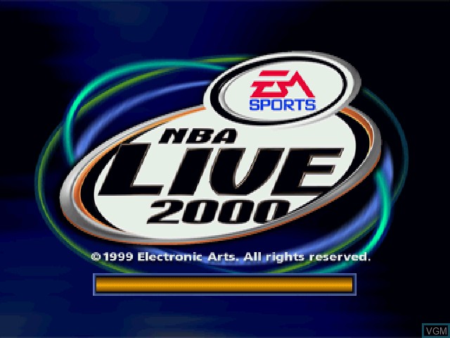 Image de l'ecran titre du jeu NBA Live 2000 sur Sony Playstation