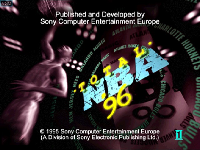 Image de l'ecran titre du jeu Total NBA '96 sur Sony Playstation