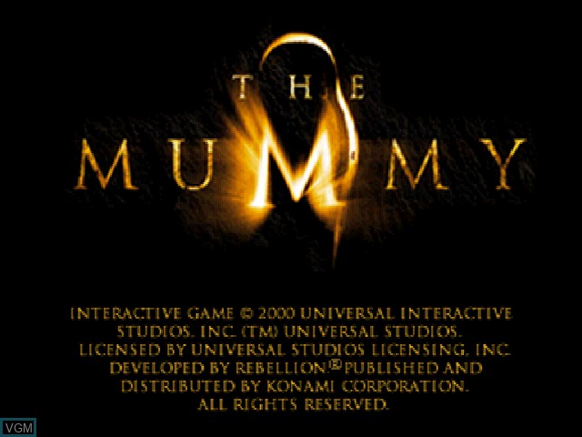 Image de l'ecran titre du jeu Mummy, The sur Sony Playstation