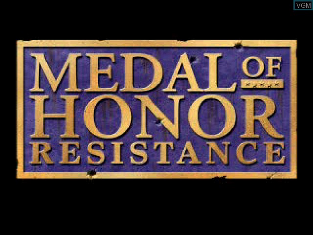 Image de l'ecran titre du jeu Medal of Honor - Résistance sur Sony Playstation