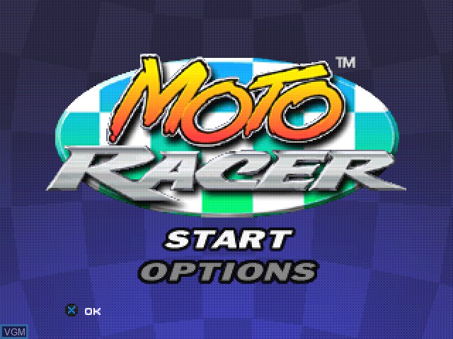 Image de l'ecran titre du jeu Moto Racer sur Sony Playstation