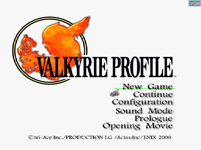 Image de l'ecran titre du jeu Valkyrie Profile sur Sony Playstation