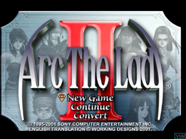 Image de l'ecran titre du jeu Arc the Lad II sur Sony Playstation