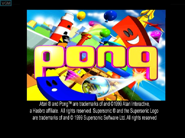 Image de l'ecran titre du jeu Pong sur Sony Playstation