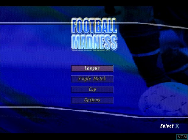 Image de l'ecran titre du jeu Football Madness sur Sony Playstation