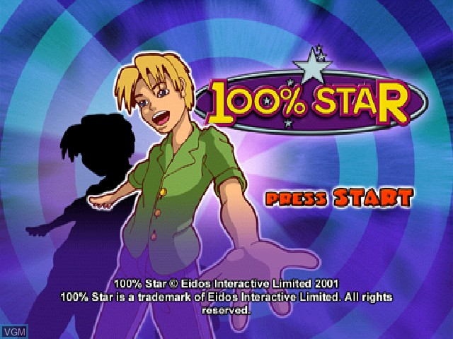 Image de l'ecran titre du jeu 100% Star sur Sony Playstation